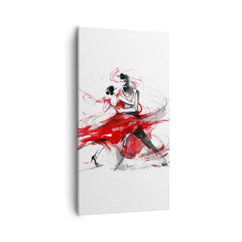 Schilderen op canvas - Tango - het ritme van passie - 55x100 cm
