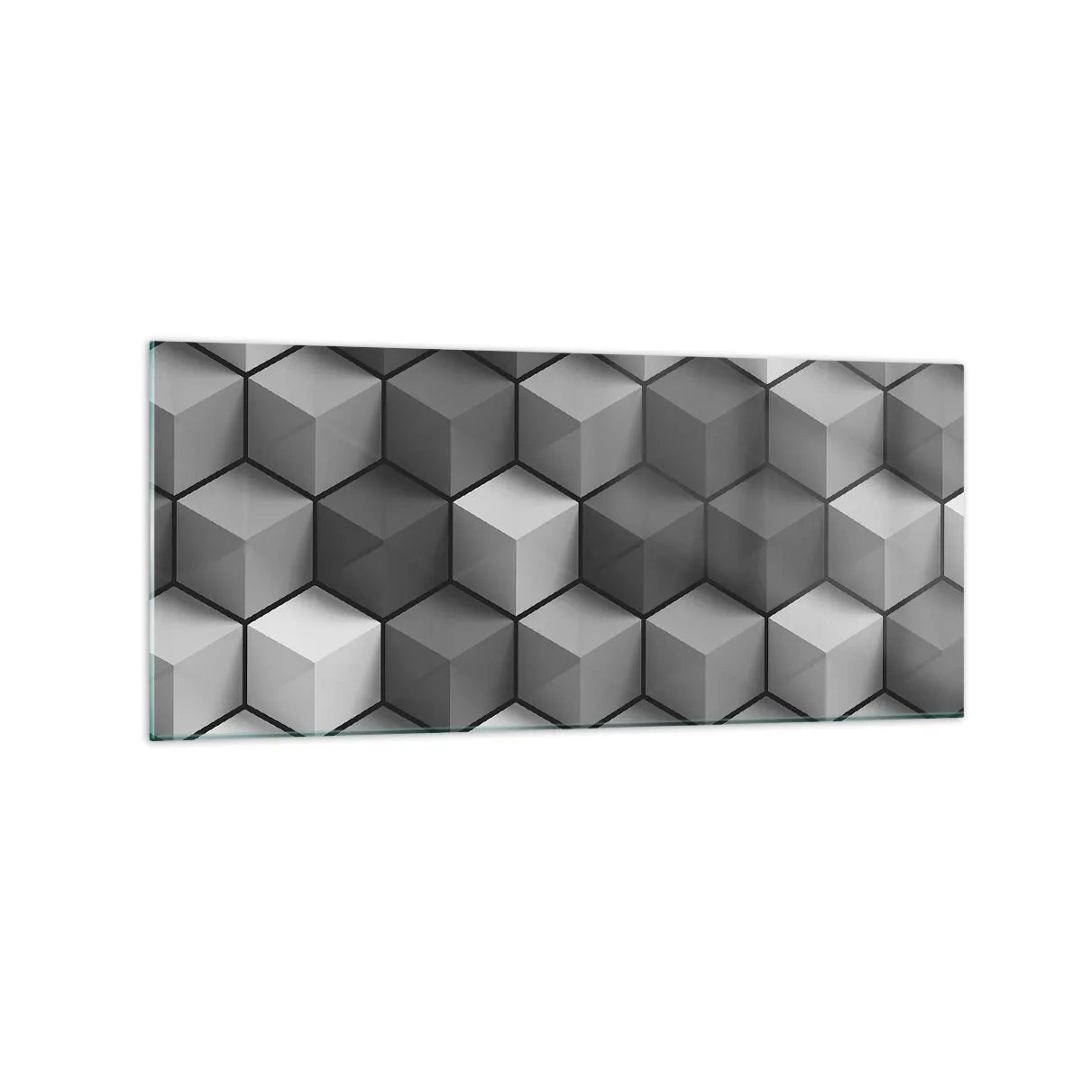 Schilderen op glas - Kubistische puzzel - 120x50 cm