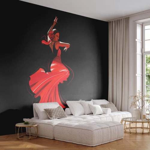 Fotobehang op maat Premium Sand - De vurige geest van flamenco - Danser, Flamenco, Dans