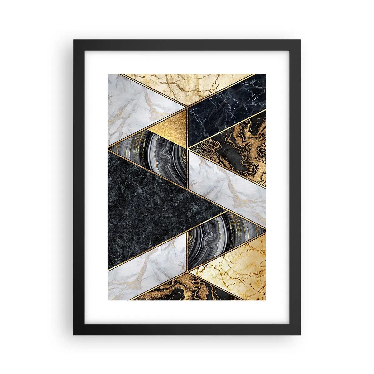 Poster in een zwarte lijst - Steen bij steen - 30x40 cm
