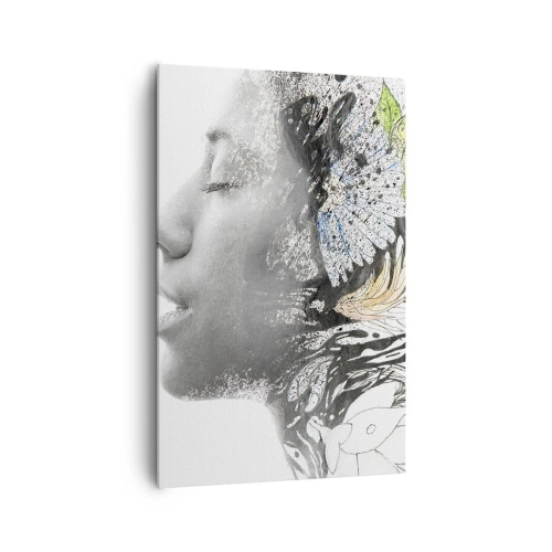 Schilderen op canvas - Ondergedompeld in de natuur - 80x120 cm