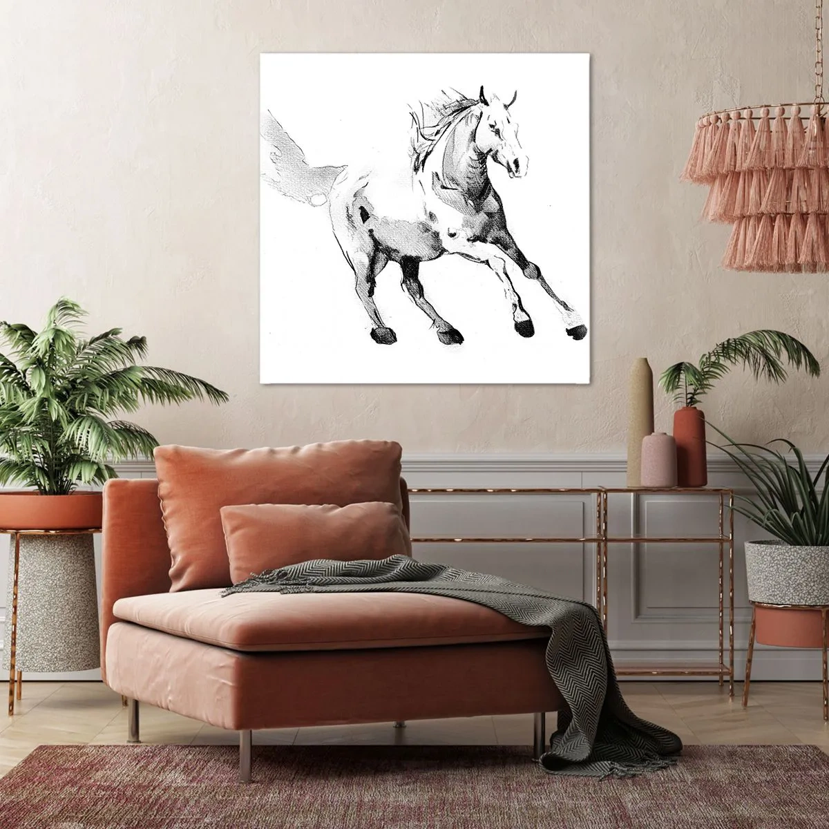 Schilderen op canvas - Ongetemde ziel - 70x70 cm