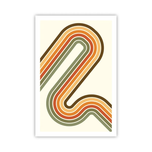 Poster - Zigzag naar het doel - 61x91 cm