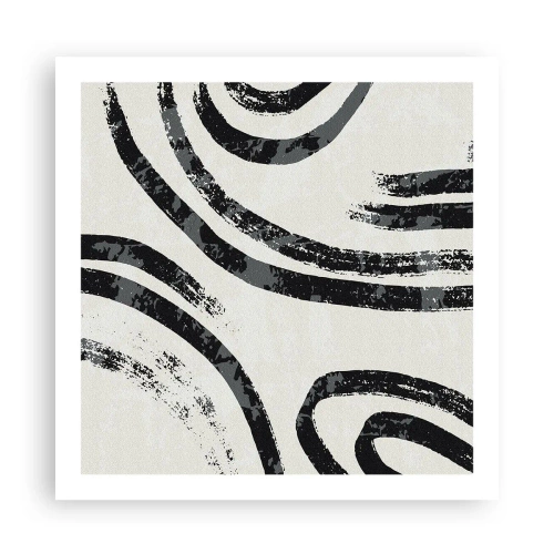 Poster - Half gestopt - 60x60 cm