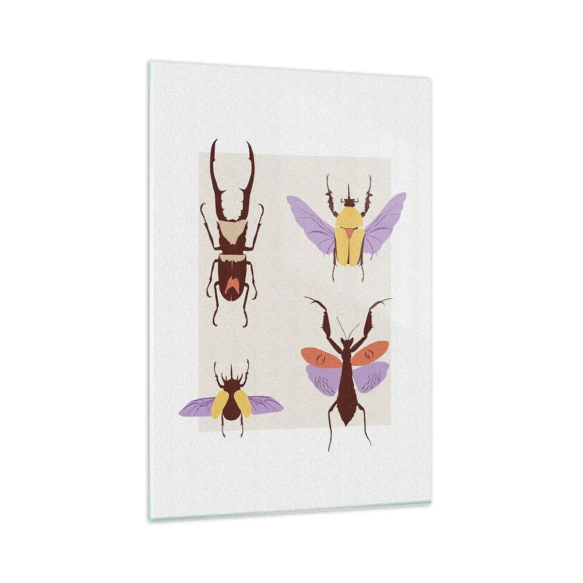 Schilderen op glas - Insectenwereld - 80x120 cm