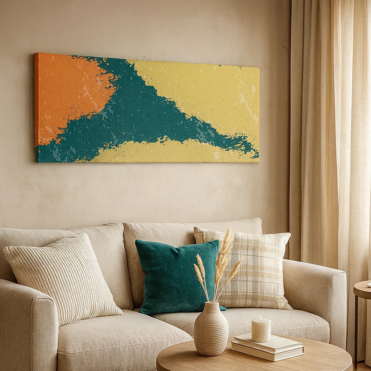 Schilderen op canvas - Abstractie – langzame beweging - 30x30 cm