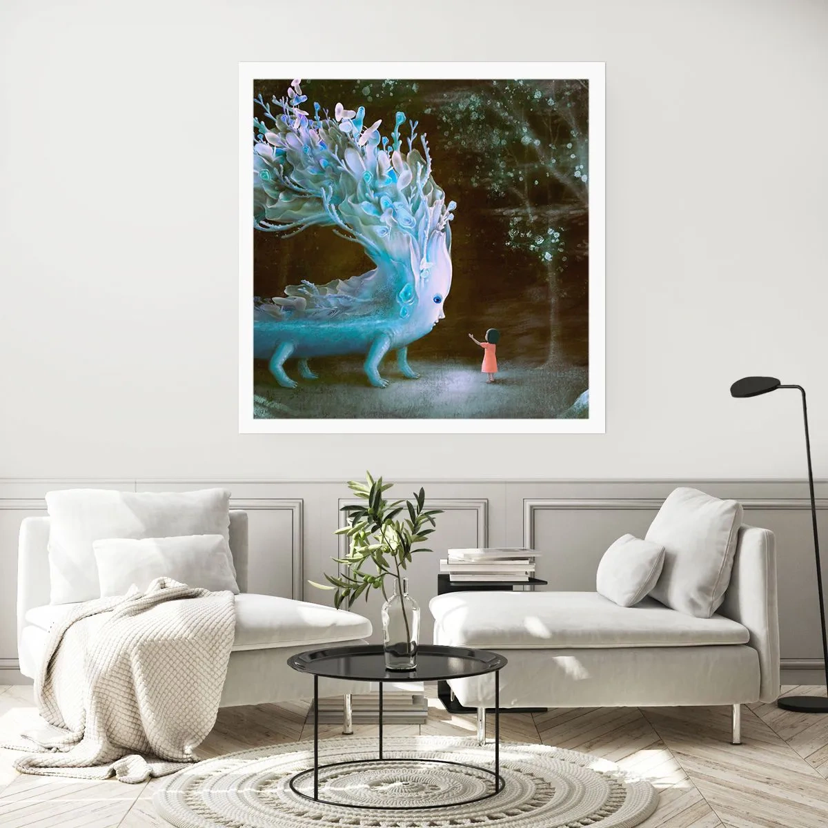 Poster - Fantastische ontmoeting - 60x60 cm