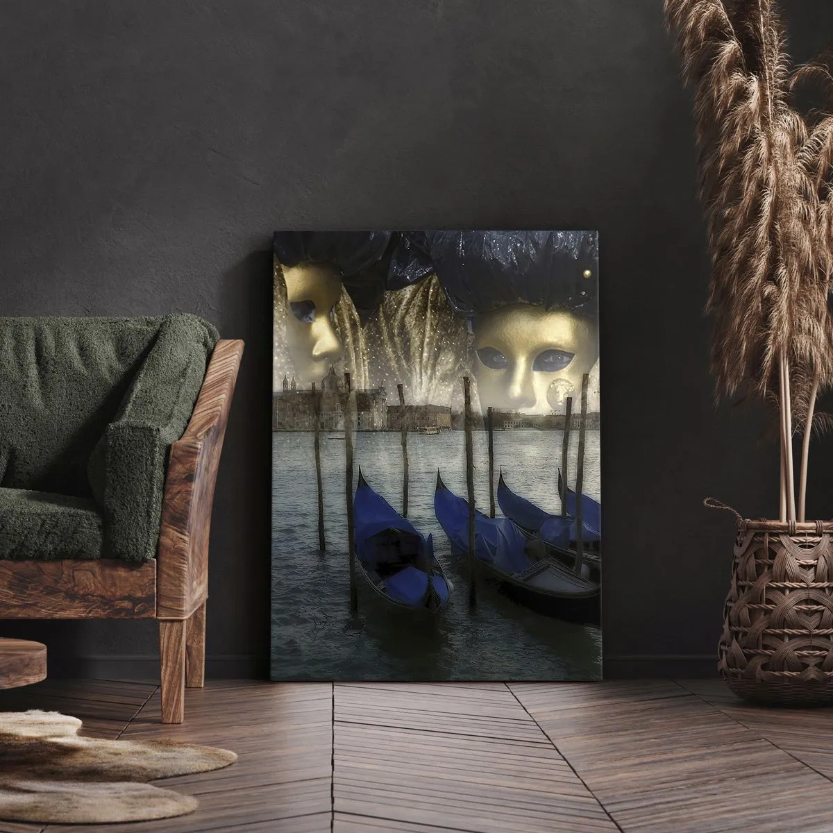 Schilderen op canvas - Het is tijd om het carnaval te beginnen - 55x100 cm