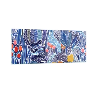 Schilderen op glas - Hawaiiaanse tuin - 100x40 cm