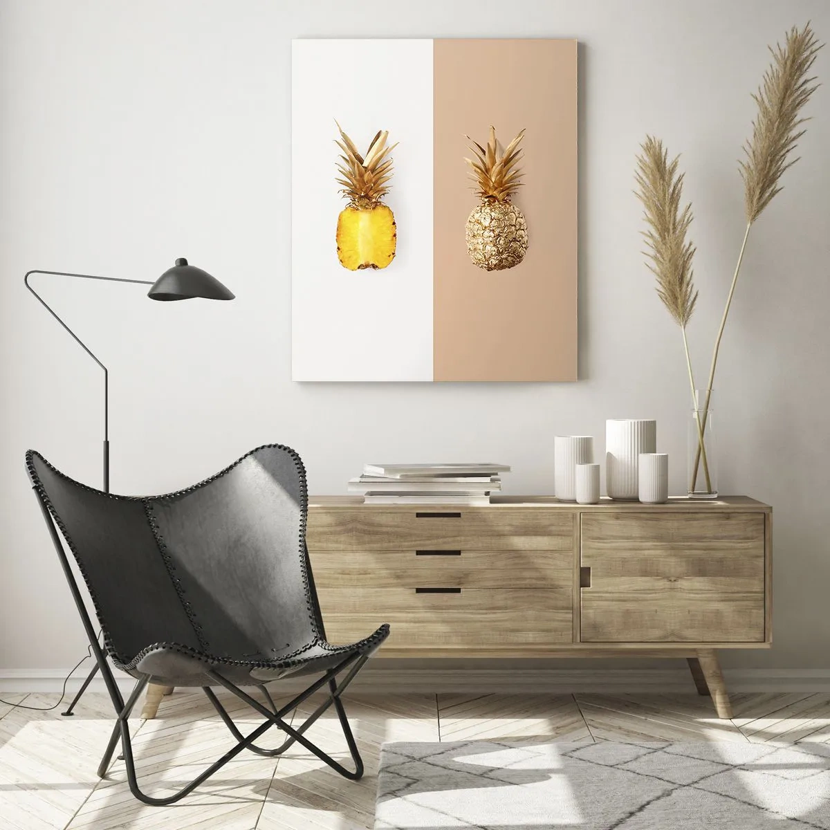 Schilderen op glas - Ananas voor ons - 80x120 cm