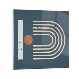 Schilderen op glas - Geometrie op de granaatappel - 60x60 cm