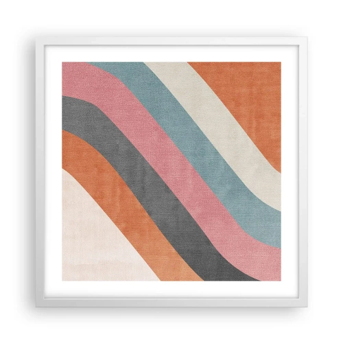 Poster in een witte lijst - Diagonale compositie – beweging - 50x50 cm