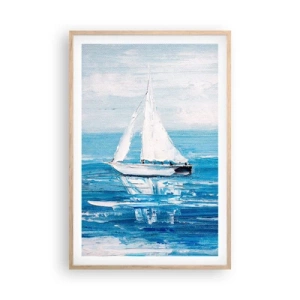 Een poster in een licht eiken lijst - Met een vriend aan mijn zijde - 61x91 cm