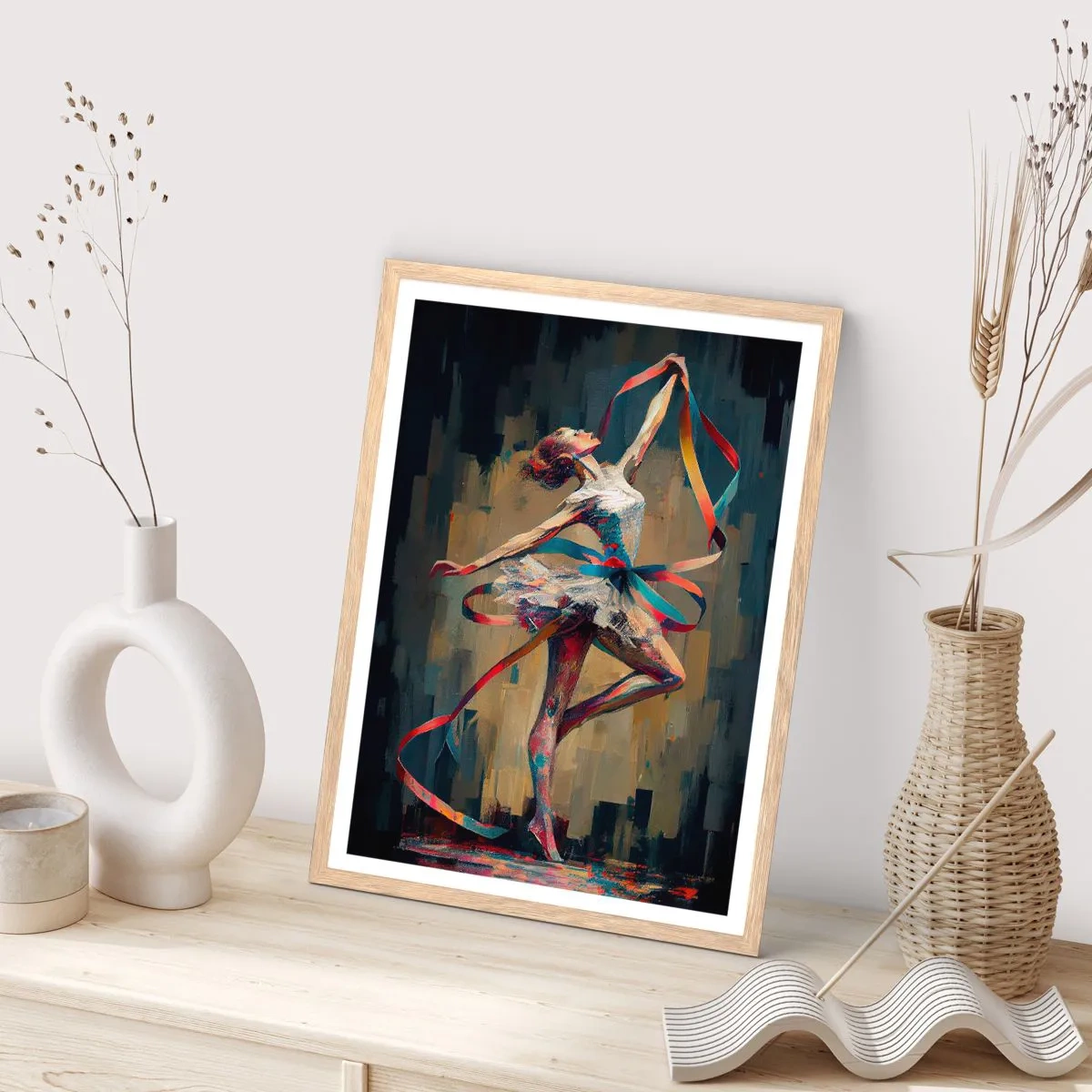 Een poster in een licht eiken lijst - Lintendans - 70x100 cm