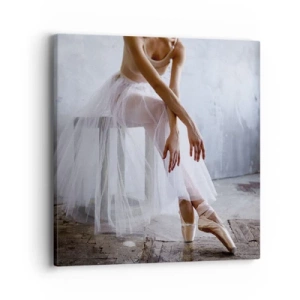 Schilderen op canvas - Voordat de oprijlichten schijnen - 40x40 cm