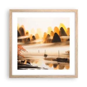 Een poster in een licht eiken lijst - Verder dan het Verre Oosten - 40x40 cm