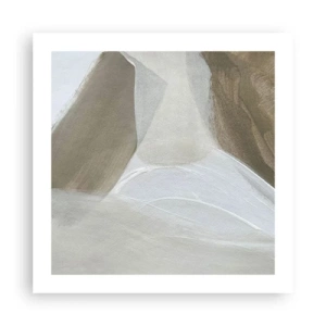 Poster - Een golf van wit - 50x50 cm