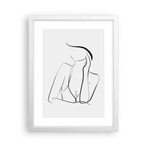 Poster in een witte lijst - Op de golf van dromen - 30x40 cm
