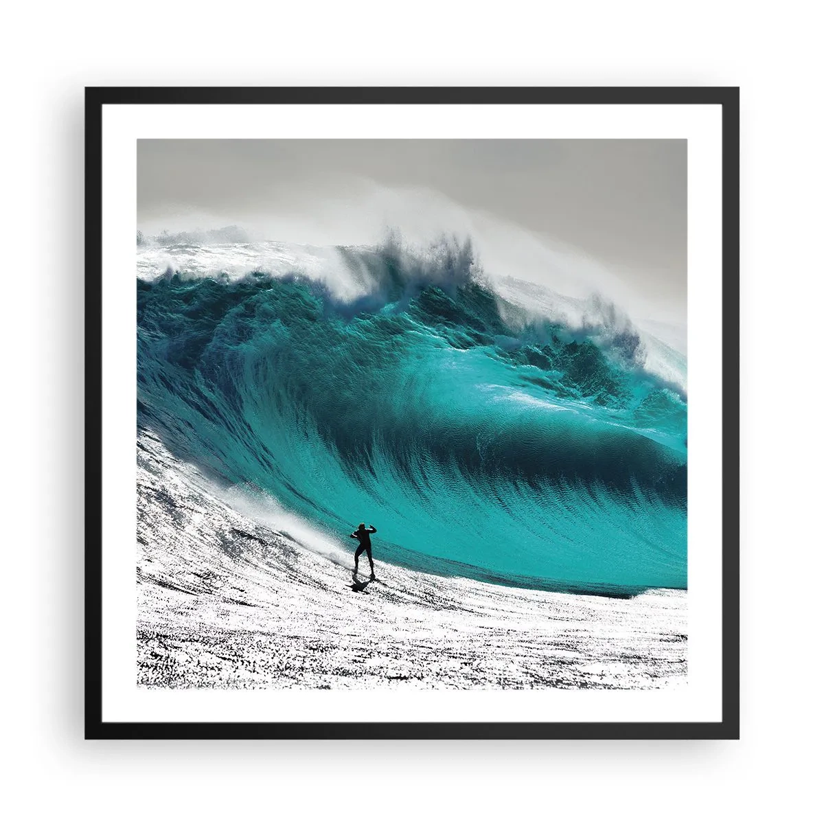 Poster in een zwarte lijst - Uitdaging aanvaard - 60x60 cm