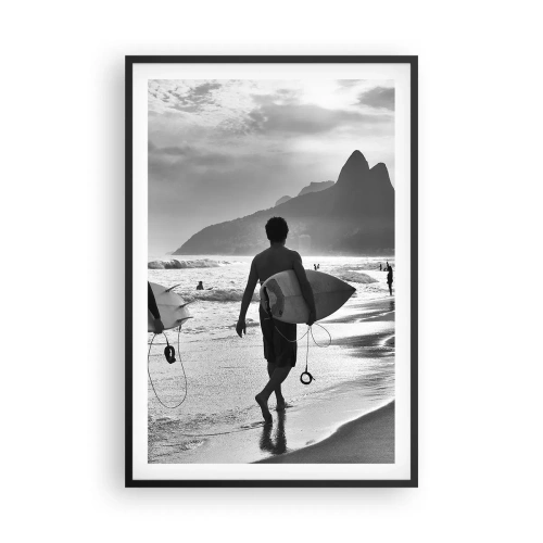 Poster in een zwarte lijst - Enkele golf samba - 61x91 cm