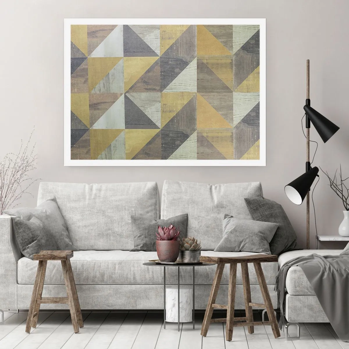 Poster - Op de hoek van de driehoek - 91x61 cm