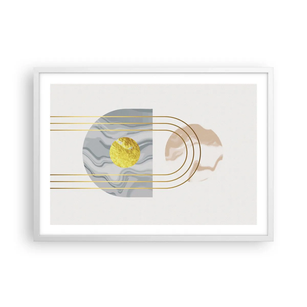 Poster in een witte lijst - Helderheid en schittering - 70x50 cm