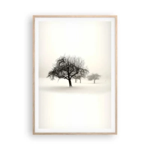 Een poster in een licht eiken lijst - Winterslaap - 70x100 cm