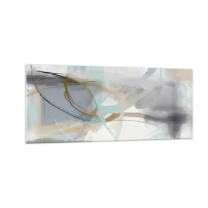 Schilderen op glas - Mistige abstractie - 100x40 cm