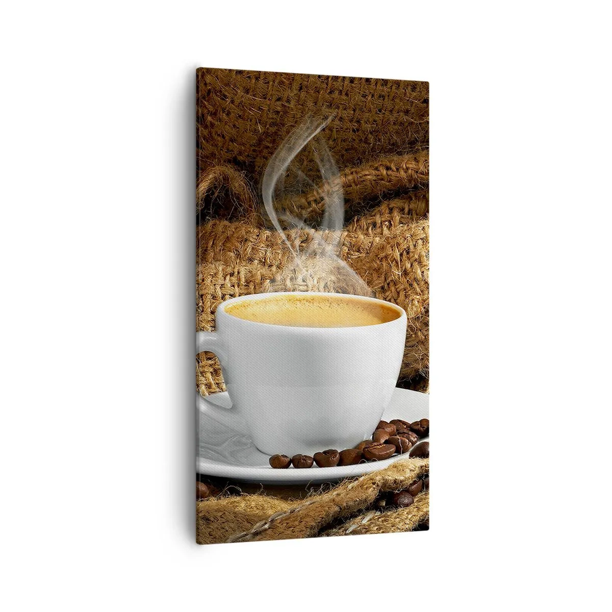 Schilderen op canvas - De geur van mokka en de dikte van de honingvloeistof - 55x100 cm