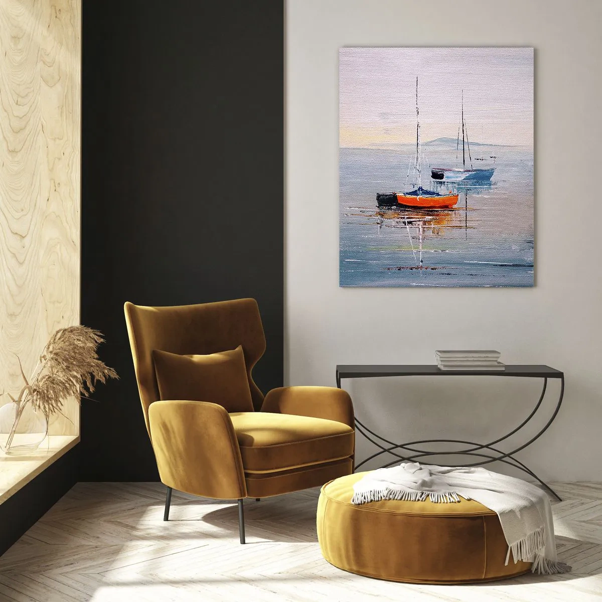 Schilderen op glas - Een welverdiende rust - 50x70 cm