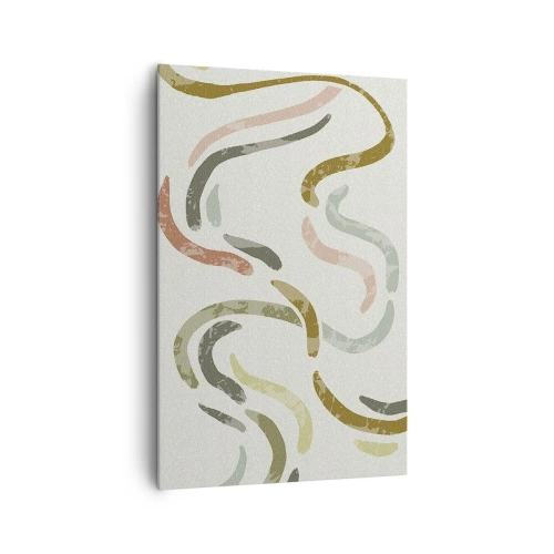 Schilderen op canvas - Een vrolijke dans van abstractie - 80x120 cm