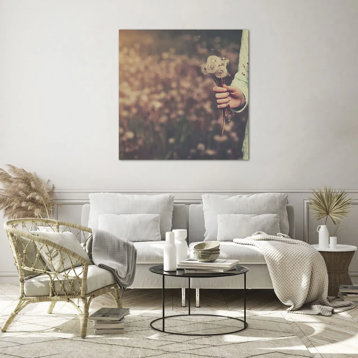 Schilderen op glas - Bewaar ze alsjeblieft - 70x70 cm