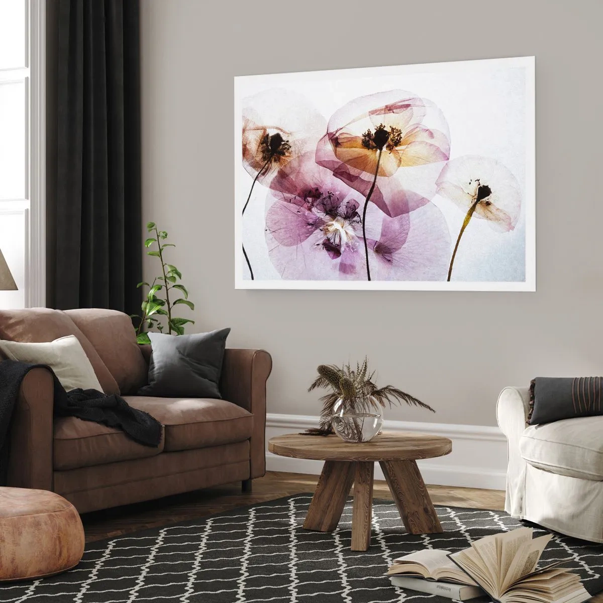 Poster - Transparante lichaamsbloemen - 91x61 cm