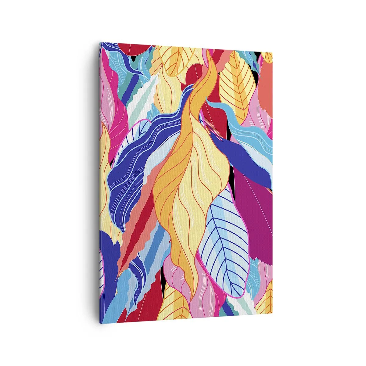 Schilderen op canvas - Een kleurrijke puinhoop - 70x100 cm