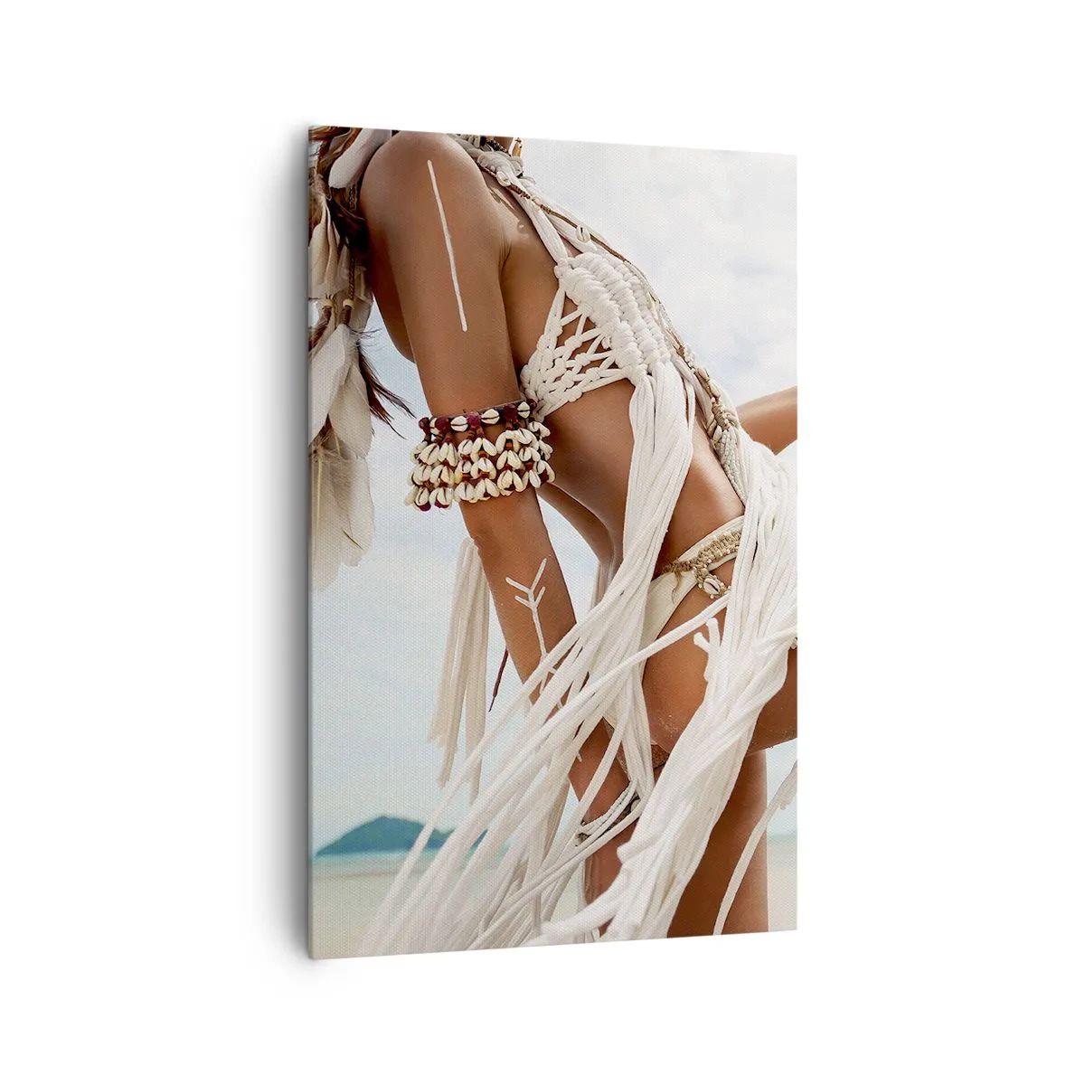 Schilderen op canvas - Een priesteres van de zon - 80x120 cm