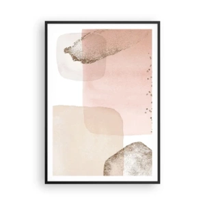 Poster in een zwarte lijst - Een blik door kleur - 70x100 cm
