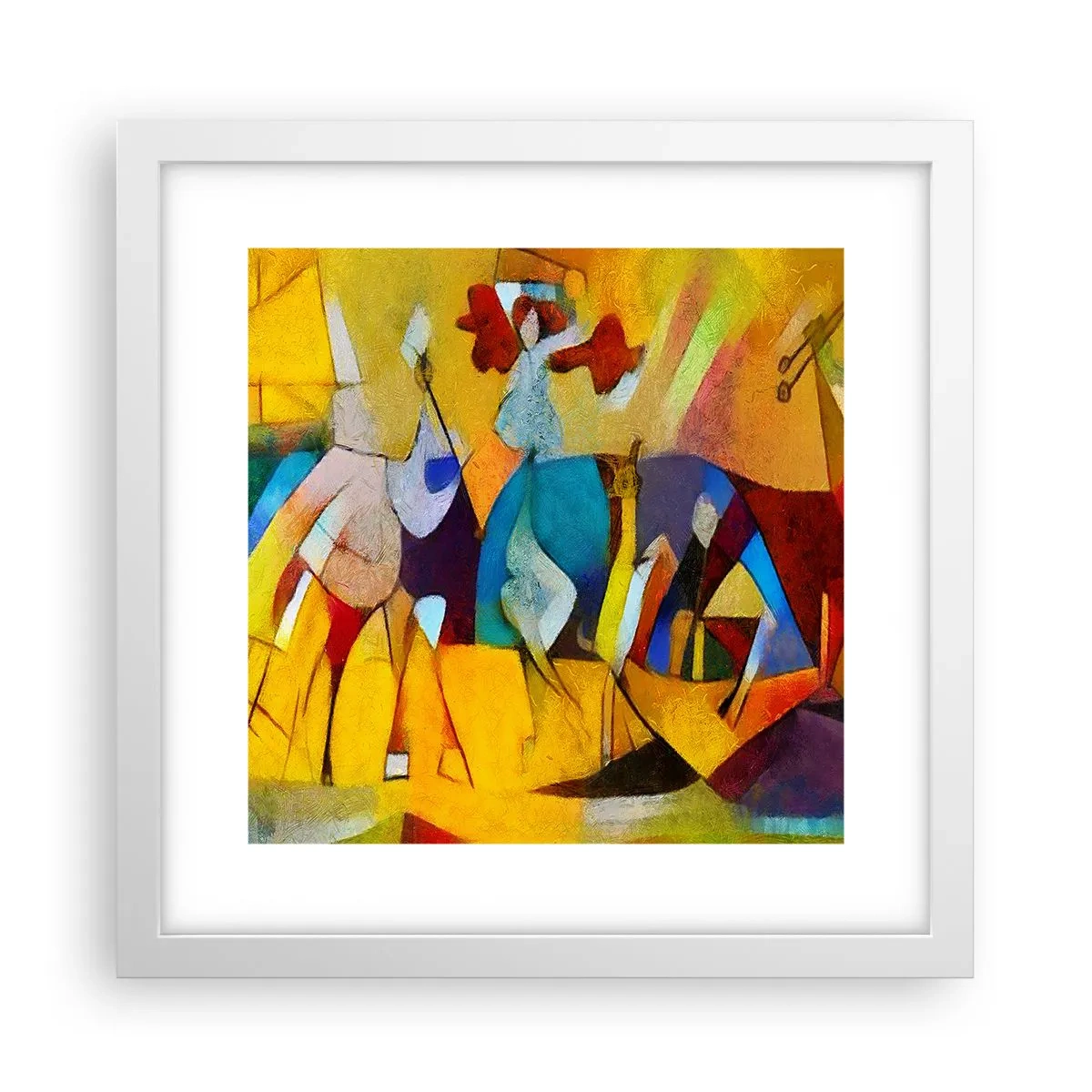 Poster in een witte lijst - Zon - leven - vreugde - 30x30 cm
