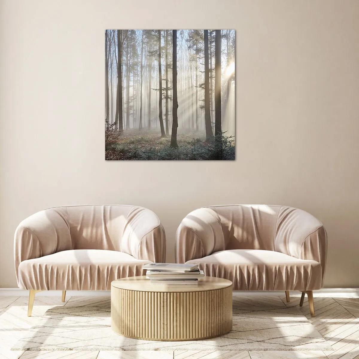 Schilderen op glas - De mist werd ook wakker - 40x40 cm