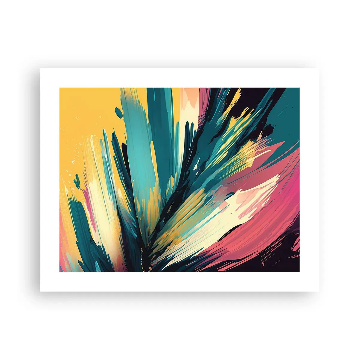 Poster - Compositie – een explosie van vreugde - 50x40 cm