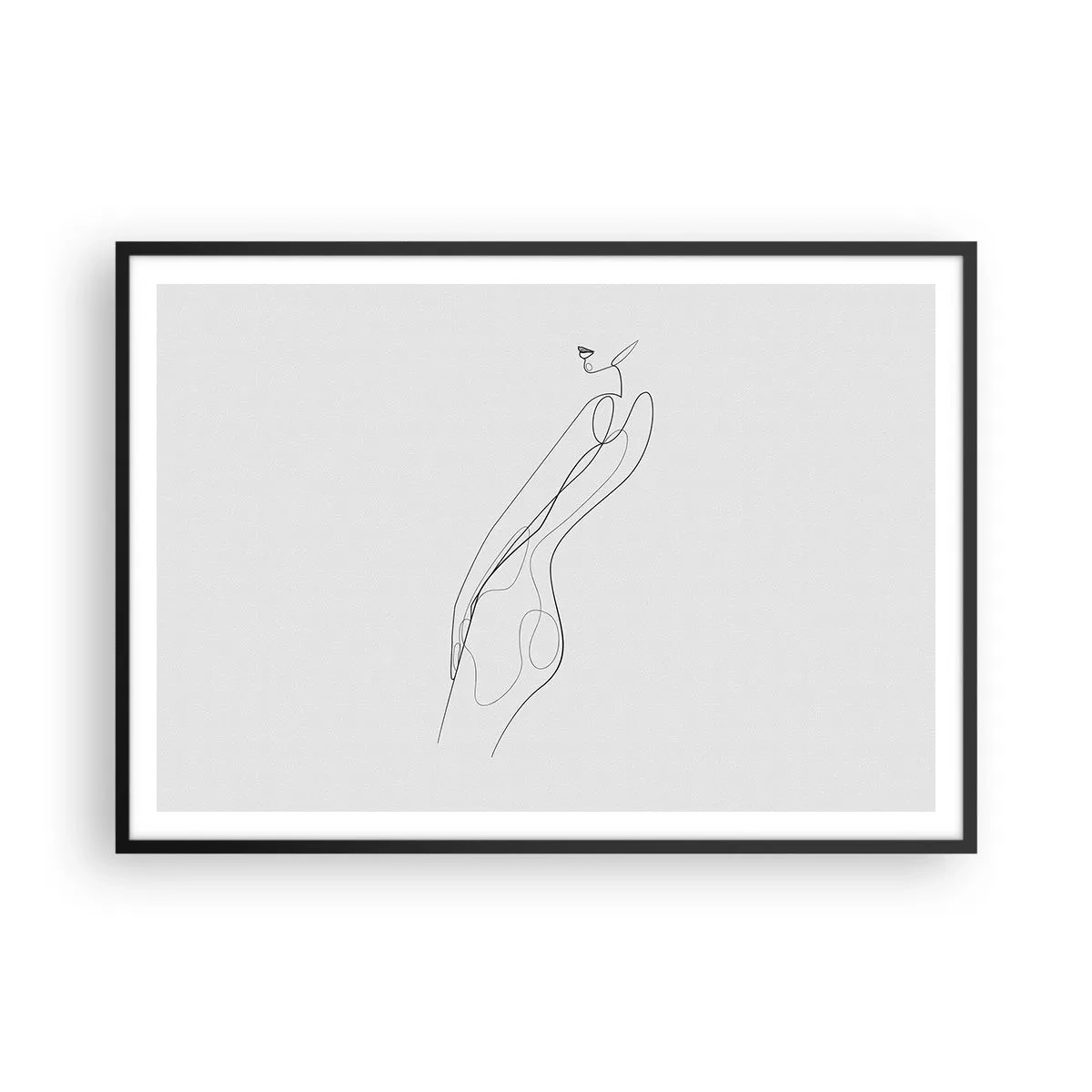 Poster in een zwarte lijst - Gewoon een belofte - 100x70 cm