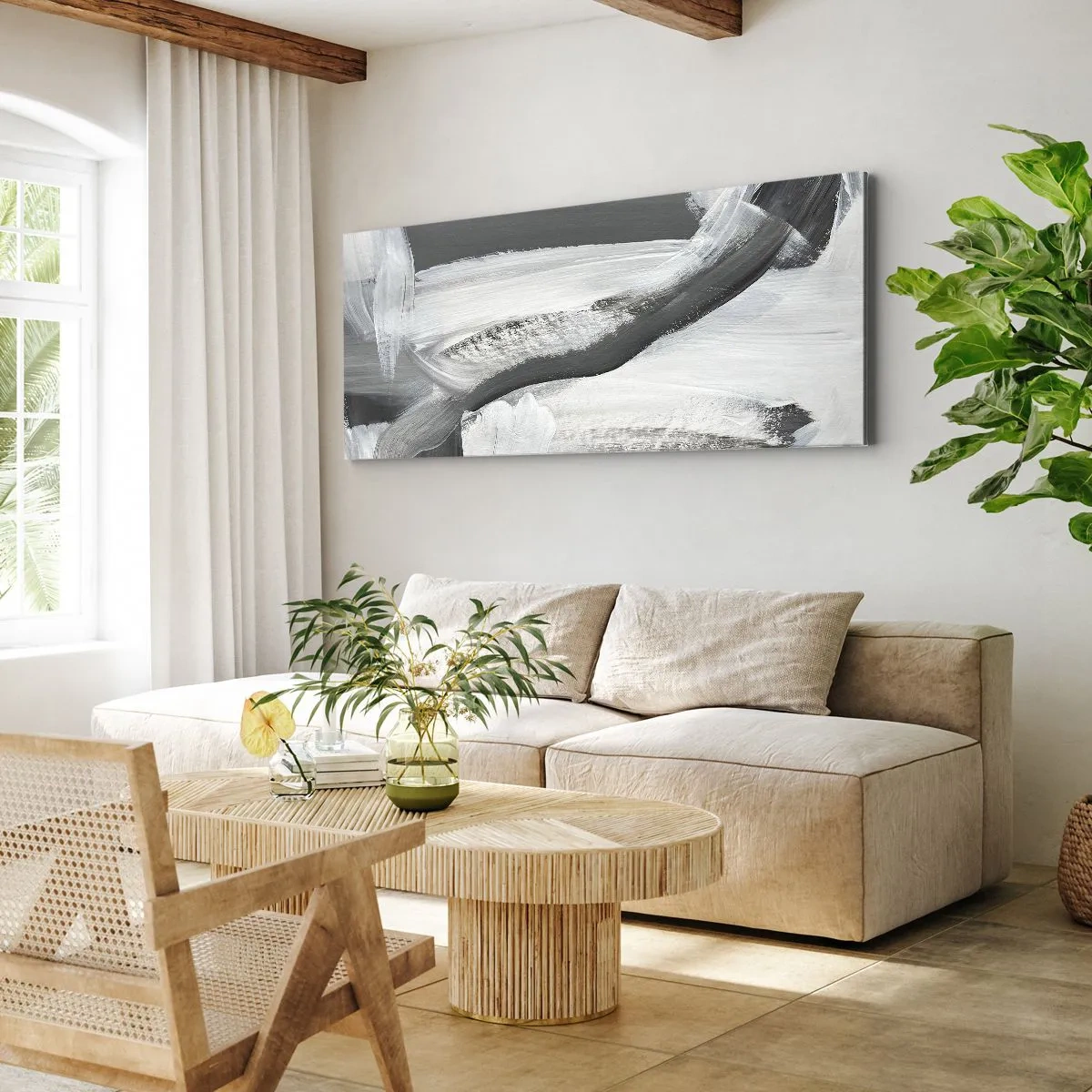 Schilderen op canvas - Een beslissende beweging - 100x40 cm