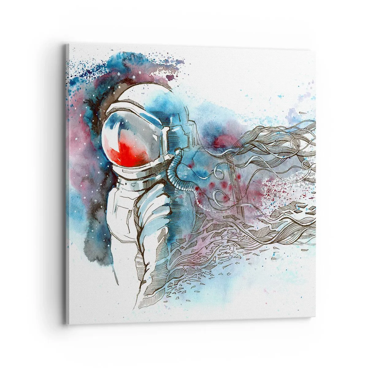 Schilderen op canvas - Alleen met de kosmos - 70x70 cm