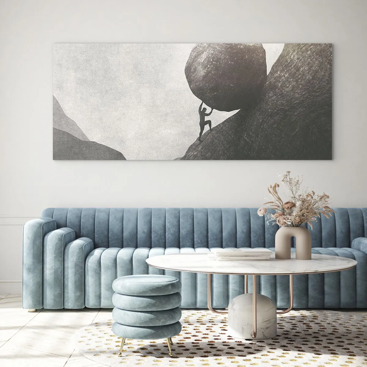 Schilderen op glas - Ik geloof tegen alle hoop in - 120x50 cm