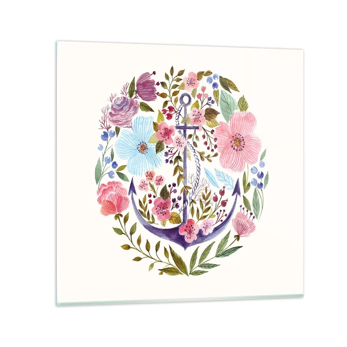 Schilderen op glas - Goede droom van zeeman - 50x50 cm