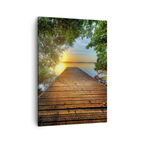 Schilderen op canvas - Neem de tijd, ga zitten - 50x70 cm