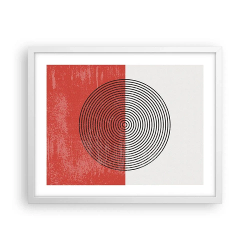 Poster in een witte lijst - Op de kop geslagen - 50x40 cm