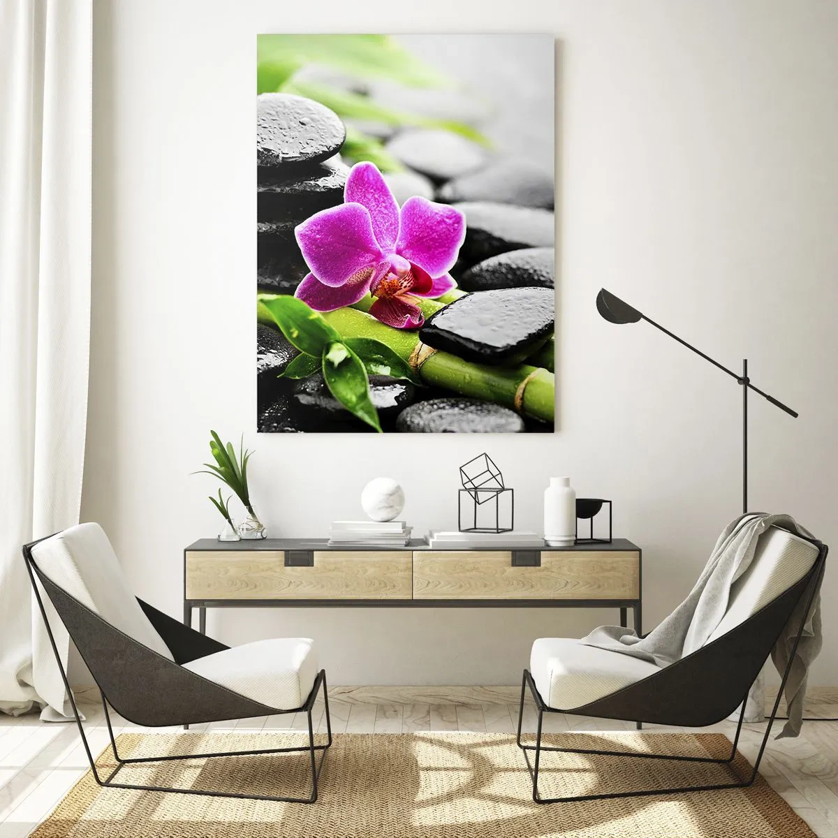 Schilderen op glas - In een vrede evenwicht - 50x70 cm