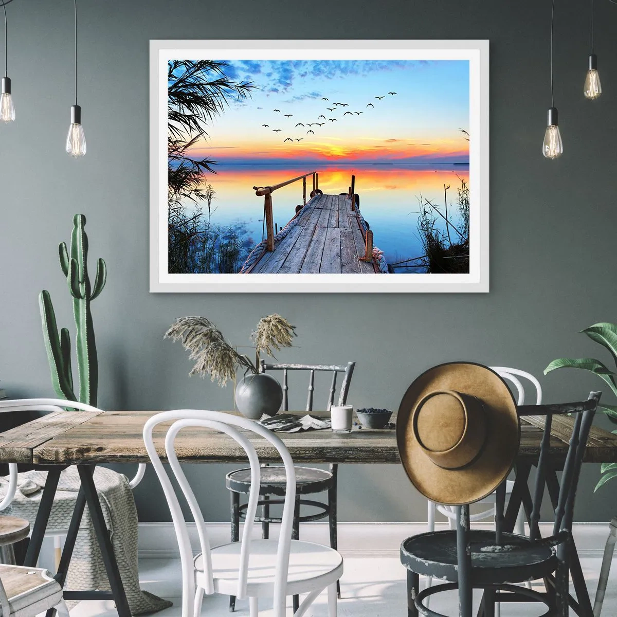 Poster in een witte lijst - Het is tijd om terug te gaan... - 50x40 cm