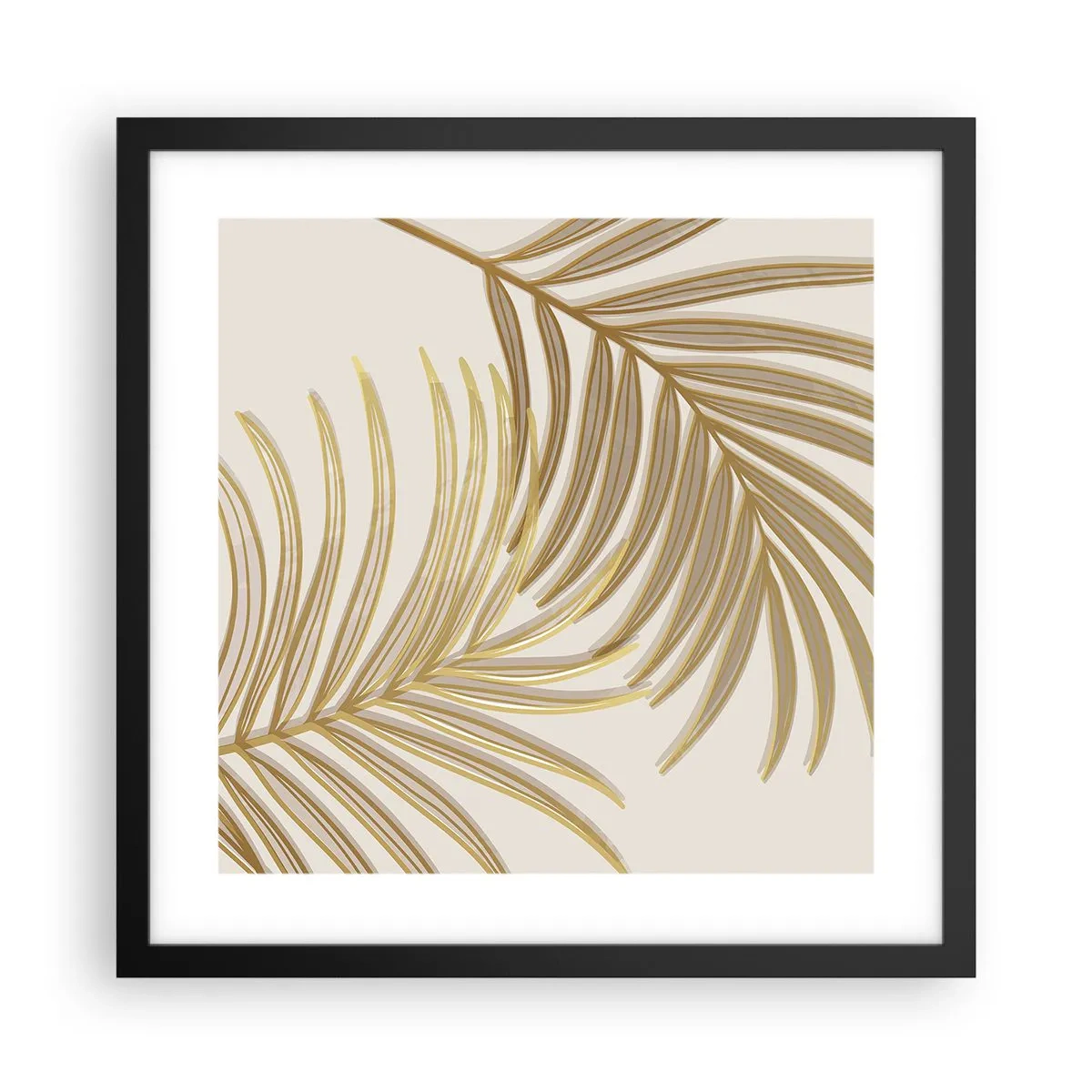 Poster in een zwarte lijst - Gouden Palm! - 40x40 cm