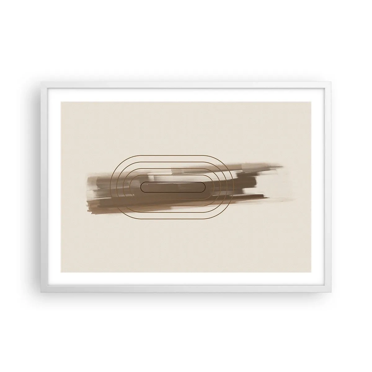 Poster in een witte lijst - Een briesje grijs - 70x50 cm